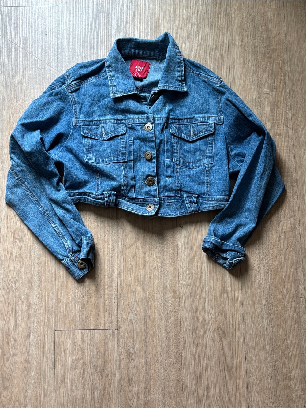 Miss Lili Blue Cropped Denim Jacket